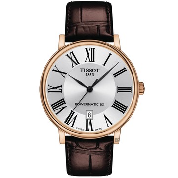 TISSOT天梭 Carson 羅馬機械手錶-40mm T1224073603300