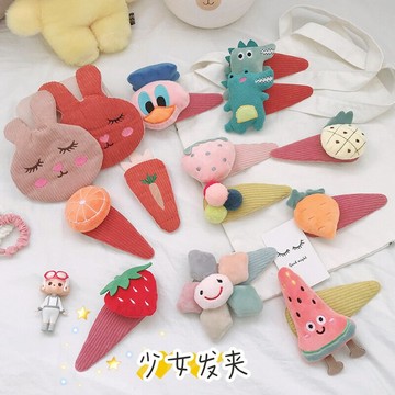 可愛日系大號發夾后腦勺邊夾甜美少女頂夾劉海夾網紅發卡夾子頭飾