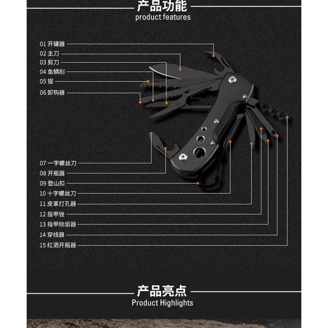 多機能コンビネーションはさみスイス軍ナイフ屋外キャンプガジェット折りたたみはさみキーチェーンフルーツナイフ2022