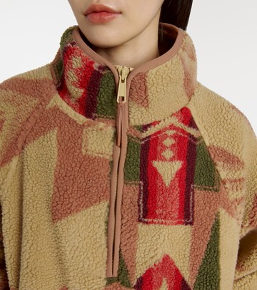 The Upside Harlow printed fleece half-zip sweater