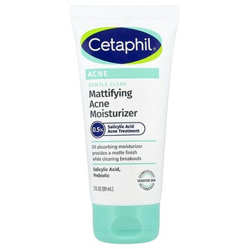 Cetaphil, 溫和清潔，祛痘控油保濕霜，3 液量盎司（89 毫升）