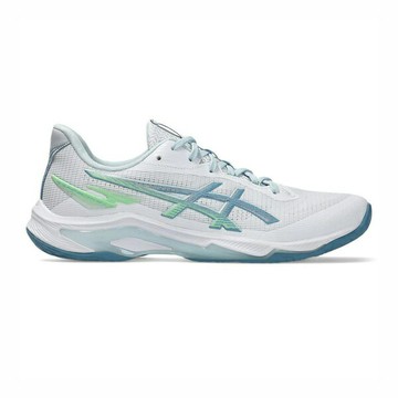 Asics 亞瑟士 Netburner Ballistic FF 4 [1053A070-102] 男女 排球鞋 白 藍