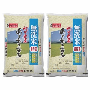 送料無料 無洗米秋田県産あきたこまち 5?s×2   お米 お取り寄せ グルメ 食品 ギフト プレゼント おすすめ お歳暮