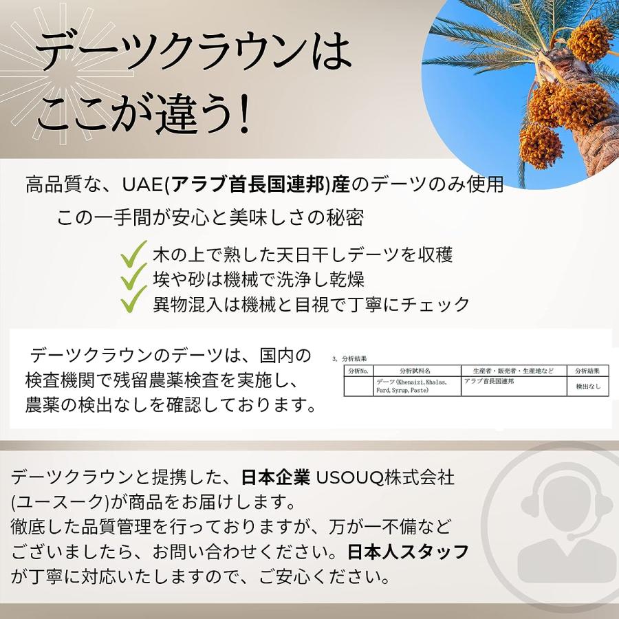 デーツクラウン デーツ 無添加 100g ×1袋  (黒糖のような甘さのクナイジ種)  残留農薬検査済 非遺伝子組換え スーパーフード ドライフルーツ