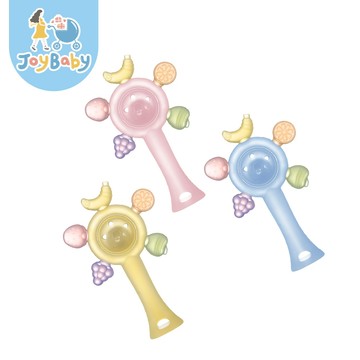 JOYBABY 二合一咬咬牙膠 搖鈴 手拿棒 固齒器 安撫玩具 寶寶牙膠 磨牙棒 防吃手啃咬棒 手搖鈴