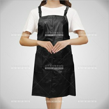 水波紋黑色工作服-綁帶式(015-009)美容美髮美甲[55628]