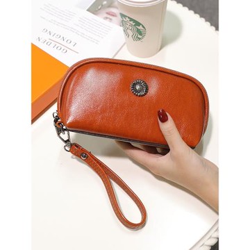 2025時尚新款亮皮手拿包手拎錢包大容量零錢包放手機媽媽買菜手包