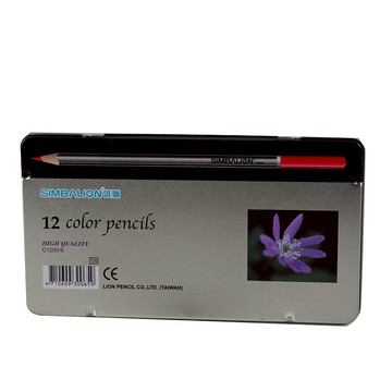 雄獅鐵盒色鉛筆-12色