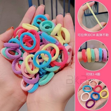 新品上市 現貨 兒童款繽紛毛巾小髮圈（50個一包）