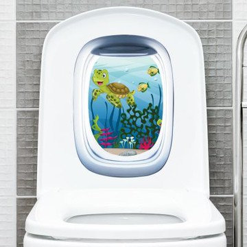 【MR.ZAKKA】創意萬用裝飾貼紙-景觀主題 海底星空窗景 C款 居家布置 DIY可移式壁貼 無痕壁貼 牆貼