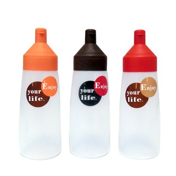 調味罐 大愛醬調味瓶3入組420ml-三色各一