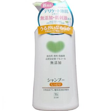 Cow Brand Additive-Free Shampoo, Moisturizing, Pump Included, 500mL