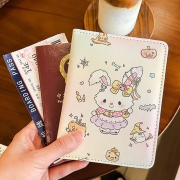 三麗鷗許愿兔護照夾證件包保護套多功能卡包出國旅行便攜收納