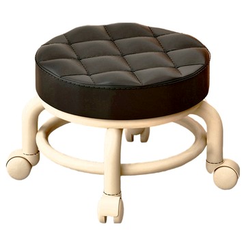 一起購 萬向輪沙發矮凳  黑色  1個