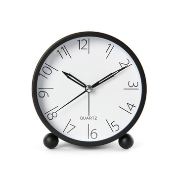 超靜音時尚工業風鬧鐘_黑