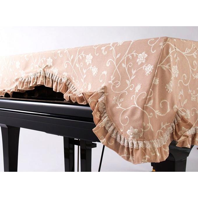 アルプス　グランドピアノカバー　G-RU　ローズピンク系花柄　ジャガードタイプ　ピアノカバー