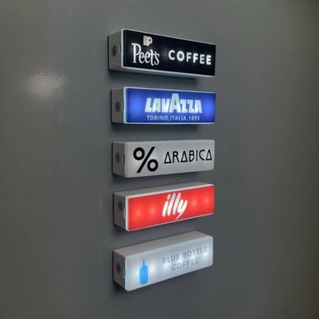 咖啡灯牌 咖啡氛围燈箱 磁吸冰箱贴 coffee同款发光灯箱 磁吸冰箱裝飾燈 可發光冰箱貼 磁吸冰箱裝飾貼 交換禮物
