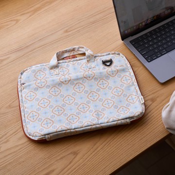 13吋筆電收納包-機能款/玻璃海棠/暖陽甜杏