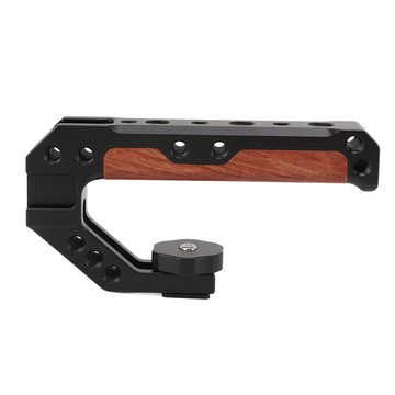 相機籠頂部手柄,帶 1/4 英寸 3/8 英寸螺絲孔 3 個冷靴適配器 CNC 加工防滑手柄,適用於 Vlog OMS5