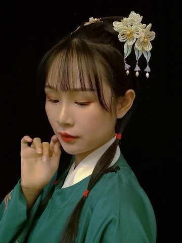 纏花手工編珠輯珠花漢服配飾發飾古裝發簪古風明制步搖頭飾發釵 99購物節