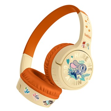BELKIN SOUNDFORM Mini 頭戴式兒童無線耳機-迪士尼系列_動物方城市(AUD002qcOGV3-DY)