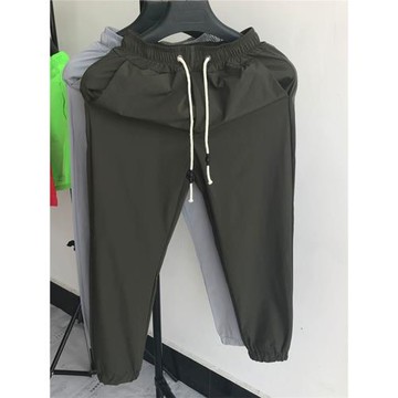 九分褲 褲子男士夏季薄款男士收腳休閑褲韓版百搭工裝哈倫束腳褲