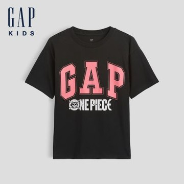 【GAP】兒童Gap × ONE PIECE航海王LogoT恤-無月黑(1180094)