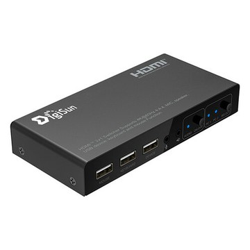 DigiSun 4K 2埠 HDMI 2.0 KVM 電腦控制切換器 KV802