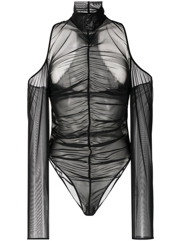 Boyarovskaya - Kalura sheer mesh bodysuit - women - Polyamide/Elastane - S - Black