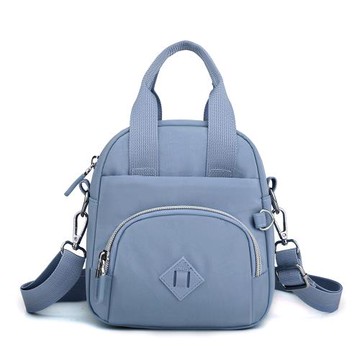 【KISSDIAMOND】魔術大容量尼龍斜背包(手提/肩背/斜背/大容量/多隔層/KDB-346/淺藍)