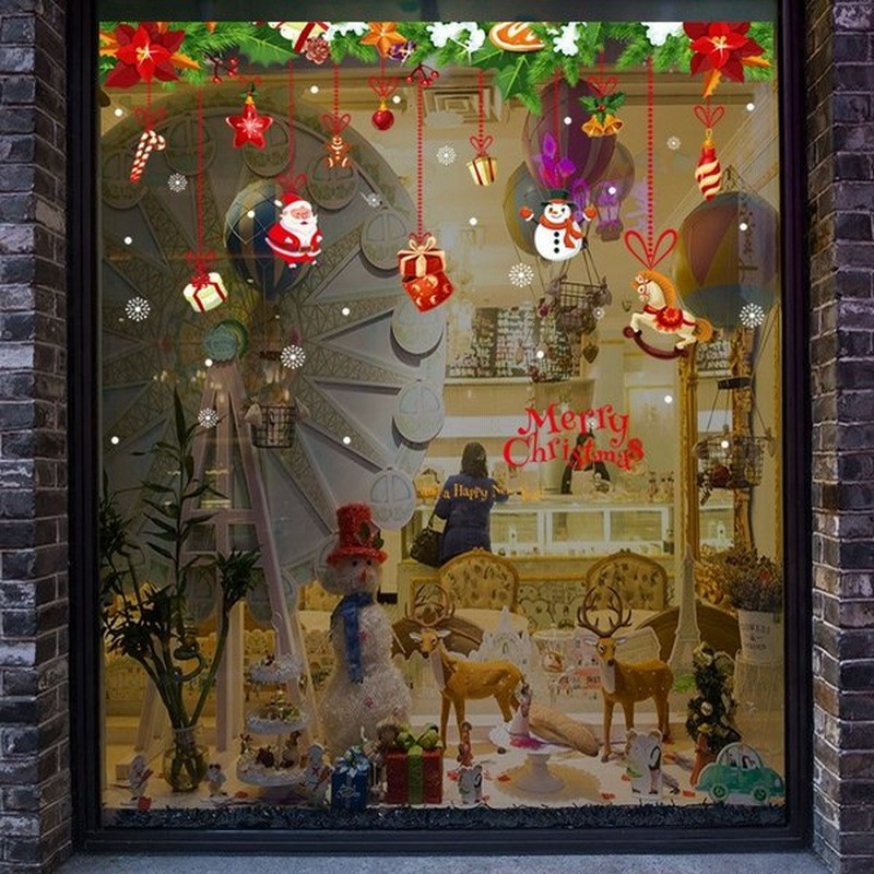 ウォールステッカー 壁紙シール クリスマス 貼ってはがせる X Mas 壁シール ガラス 窓 オーナメントモチーフ メリークリスマス Merry Ch 通販 Lineポイント最大0 5 Get Lineショッピング