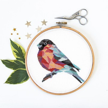 Bullfinch Cross Stitch PDF Pattern 十字繡