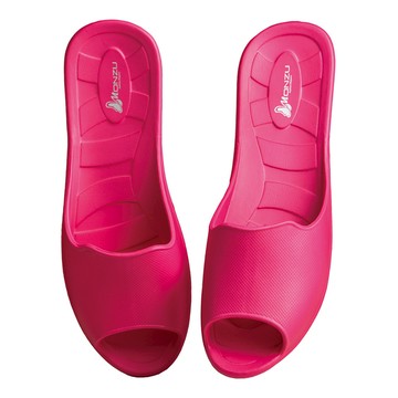 LASSLEY 蕾絲妮 魚口拖鞋室內居家EVA拖鞋 無毒耐穿 加厚設計 舒緩腳底壓力 人體工學曲面 波浪形防滑底紋  L(26/27cm)  桃紅色  1雙