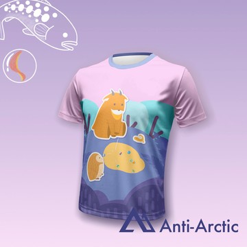 【Anti-Arctic】|短袖T恤-童趣台灣動物打彈珠-小孩