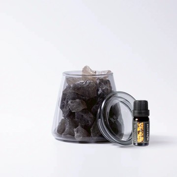 【Montagne】茶水晶｜富士山晶礦杯鍍色款（贈杯蓋）｜檀香10ml_廠商直送