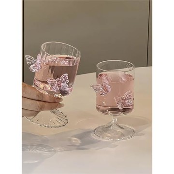 蝴蝶酒杯原創高顏值ins香檳酒杯酒館雞尾酒拍照高腳杯女生伴手禮