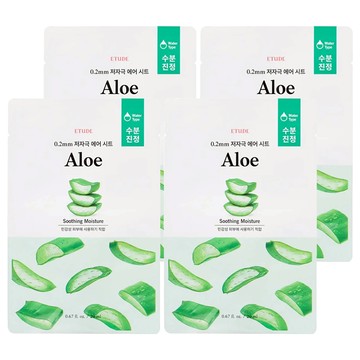 ETUDE 天天敷0.2極肌蜜面膜 蘆薈  1入  4組