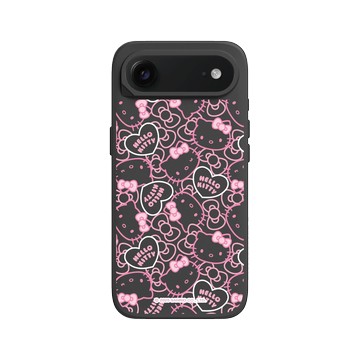 iPhone Air SolidX 黑 - 三麗鷗-Hello Kitty - 粉紅愛心