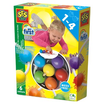 荷蘭SES 幼兒串珠蠟筆球  6色  1盒
