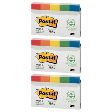 3M Post-it 利貼紙標籤再生材質 700CR-RP  50x15mm  500張  3盒