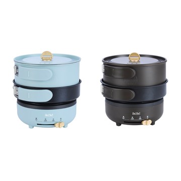 iki!k!伊崎 多功能疊疊鍋 IK-MC3402 IK-MC3403湖水藍