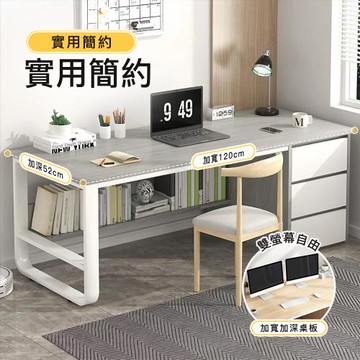 【STYLE 格調】歐爾120CM大桌面工作書桌/辦公桌/電腦桌/書桌-2款選擇
