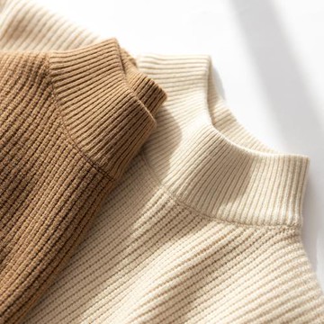 半高領毛衣純色男裝秋冬季羊毛衫長袖打底針織衫寬松中領加厚毛衣