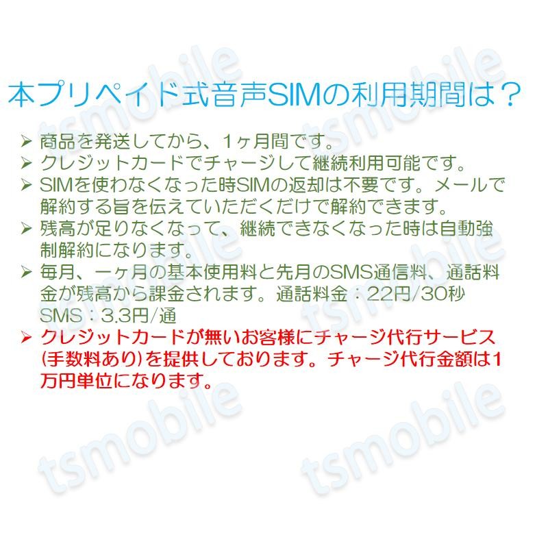 プリペイド 音声SIM 日本国内 ドコモ回線 高速データ容量3G/月 SMS