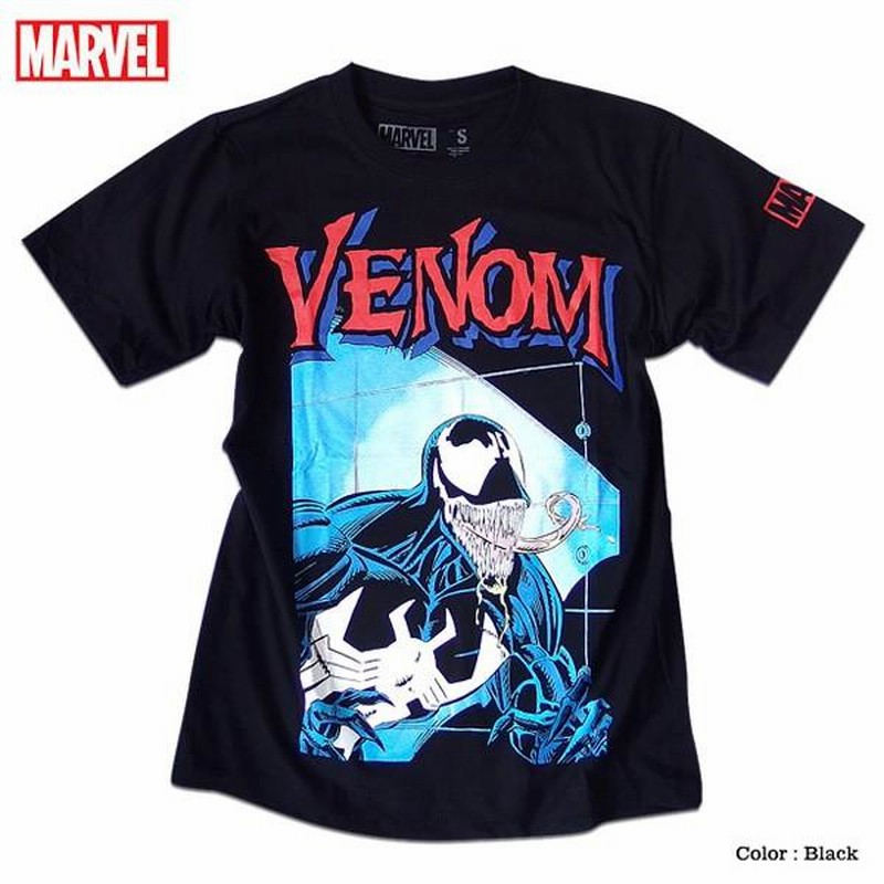 ベノム マーベル Ｔシャツ 半袖 スパイダーマン ヴェノム プリント