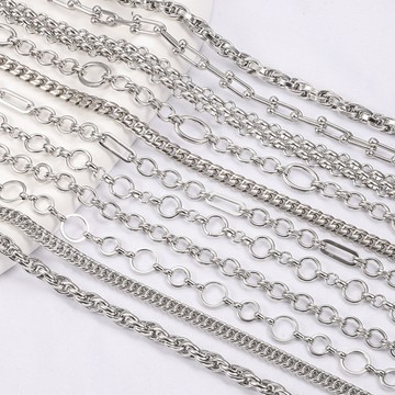 宏雲Hongyun- Jy-加亮精美不鏽鋼鏈條diy配飾項鍊手鍊耳飾時尚流行鏈子創意搭配件