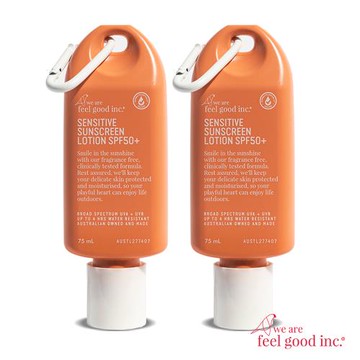 【we are feel good 好感覺】敏感肌專用耐水防曬乳SPF50+ 75ml/瓶 X2瓶