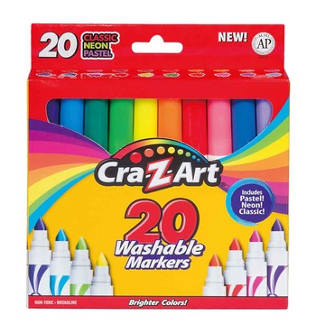 Cra-Z-Art 【美國】20色超級可水洗彩色筆