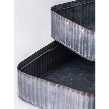 alaniz鐵藝條紋歐式面包籃家用水果干果籃收納籃創意糕點籃甜品籃