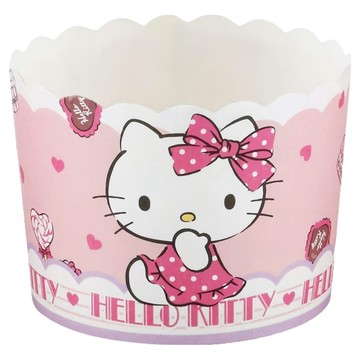 Chefmade學廚 KT7069正版 耐高溫2號蛋糕紙杯 + 插卡 Set 25個  HelloKitty 粉色  1組
